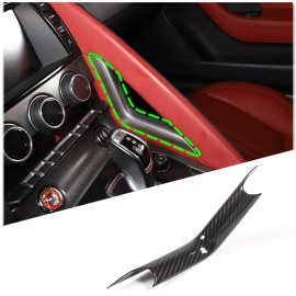 Nicecar88 Carbon Fiber Style Gear Shift Panel Stripe Cover Trim  For Jaguar F-TYPE 2013+