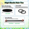 100PCS Hair Ties no Damage - Black Rubber Bands for