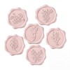 72 Pcs Wax Seal Stickers Flower Rose Envelope Stickers, Light