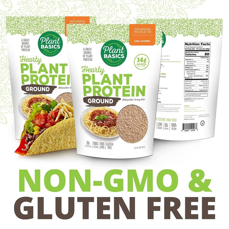 Plant Basics - Hearty Plant Protein - Unflavored Ground, 1