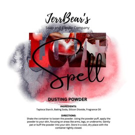 JerrBear’s Custom Body Dusting Powder - Scented - Gentle - Fine Powder Talc-Free Fragrance Moisture Cosmetic Skin Care:_Love Spell