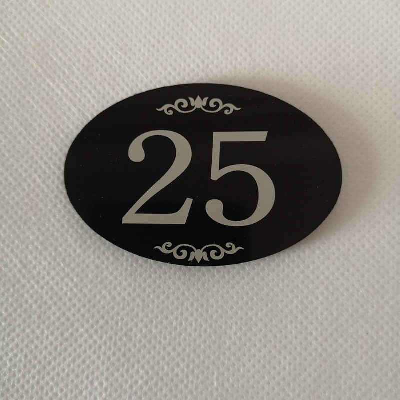 StayMax Locker Number Signs Door Sign with Self-Adhesive Tape Number