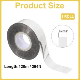 sourcing map Heat Foil Transfer Paper, 0.8" x394ft Metallic Deco Foil Paper Roll, Foil Transfer for Leather Hot Foil Stamping Machine DIY Craft, Matte Silver