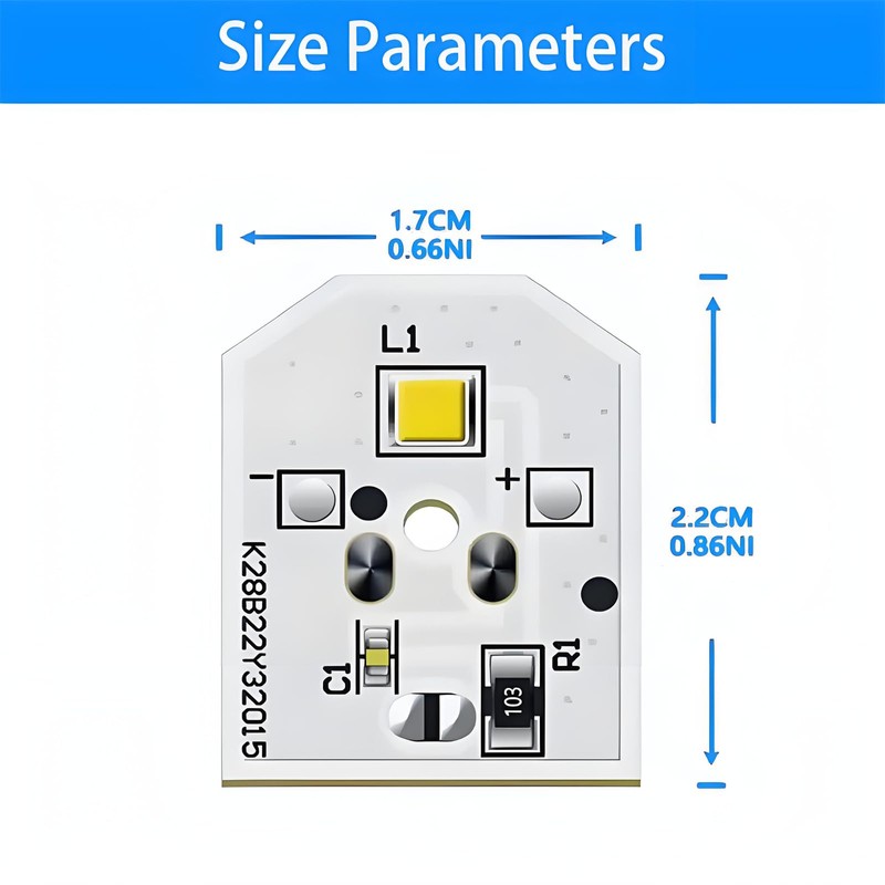2PCS WR55X11132 Refrigerator LED Light for GE Refrigerator WR55X25754 WR55X26486