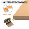 Antique Brass Inset Hinges for Kitchen Cabinet Door, 6 Pack