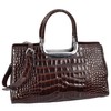 Womens Real Leather Print Shoulder Bag Top Handle Handbag Glenda