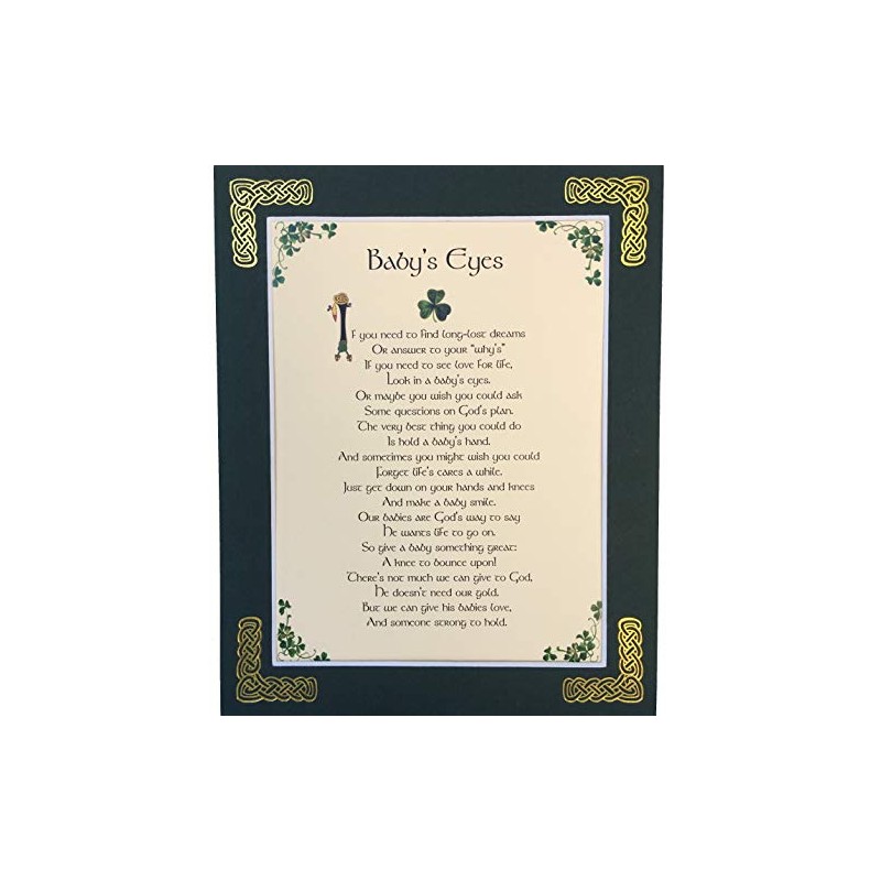 Baby's Eyes - 8x10 Blessing with Green Matting
