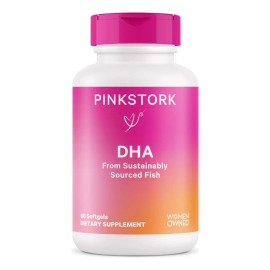 Omega 3 Pink Stork: Aceite de Pescado DHA para Apoyo Prenatal y Postnatal
