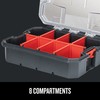 CRAFTSMAN VERSASTACK Storage Organizer, Small Parts Organizer, 8 Compartments, Lid