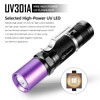 LIGHTFE Black Light UV301-395nm UV Light AA batery Blacklight uv