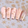 Glitter Gold Snowflake Nail Stickers Christmas Nail Art Stickers Winter