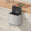Mbillion Kitchen Compost Bin Hanging Trash Can with Lid 1.05