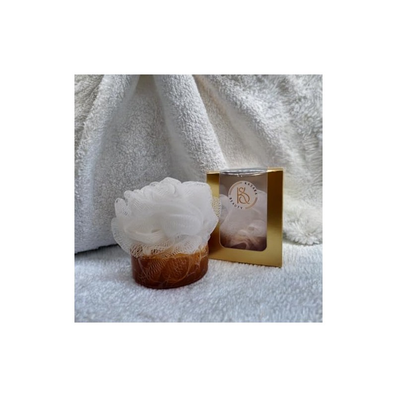 "Duschschwamm mit Shea Butter-Seife – Sanfte Reinigung und Feuchtigkeit, 120