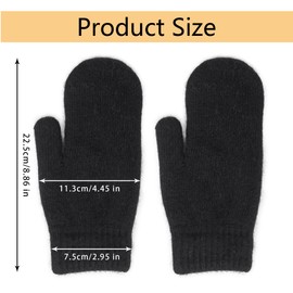 Winter Warm Mittens for Women Faux Rabbit Fur Knit Mittens for Cold Weather