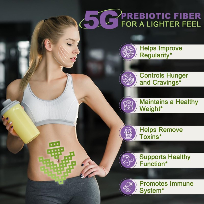Daily Fiber Supplement - Soluble Prebiotic Fiber Powder for Gut