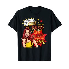 Retro Girl From El Paso - Comic Style - El Paso Girl T-Shirt