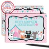 Plush Kitten Stuffed Animal Themed Certificates of Adoption for Kids'