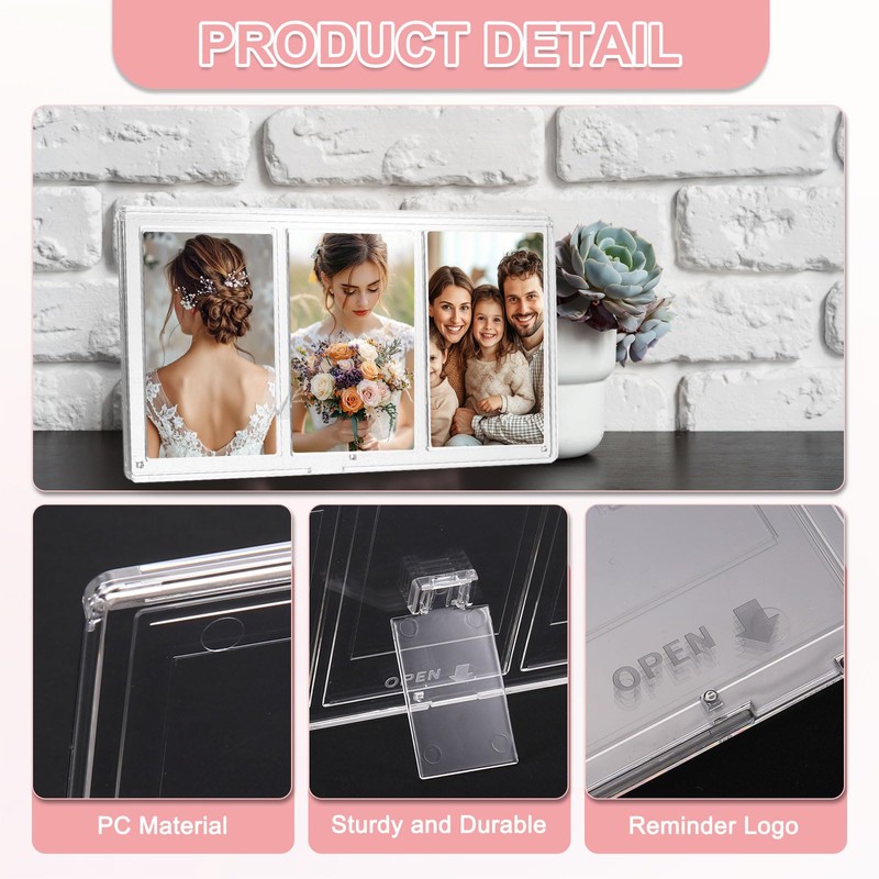sourcing map Mini Collage Picture Frame, 3 in 1 Mini