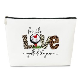 JioJio Chan Golf Accessory for Women Makeup Bag, For The Love Sport, Golfer Gifts, Team Player Travel Cosmetic Bags, Pouch and Stuff, Inspirational Gifts