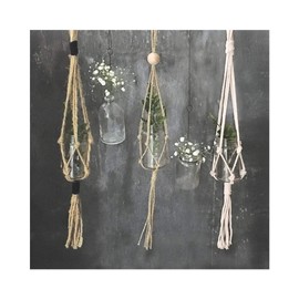 East of India Small Macrame Pot Holdenatural Cotton