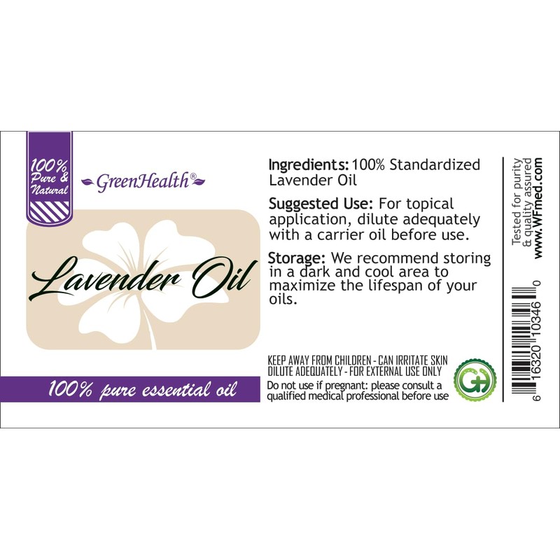 GreenHealth Lavender Essential Oil – 16 fl oz (473 ml)
