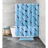 Kleine Wolke Penguin Shower Curtain 180 x 200 cm Blue