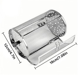 Tower Air Fryer Accessories Air Fryer Basket Tower Air Fryer Basket Tower Rotisserie Basket Stainless Steel Oven Round Rotisserie Basket Rotisserie Basket for BBQ,Peanut,Coffee Bean,Nuts,Walnut