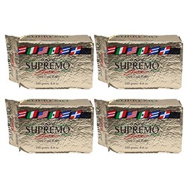 Café Supremo Espresso 100% Cafe Puro Brick 8.8 oz (Pack of 4)