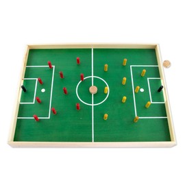 NOVICA Artisan Handcrafted Pinewood Game Cork Desktop Soccer from Guatemala Green Woodnatural Fiber Chess Sets Games Other [1.2in H x 16.25in W x 12.25in D] ' Desktop Soccer'