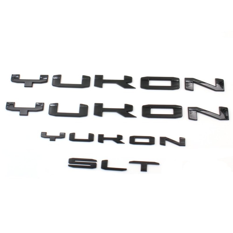 4PCS Set Door Rear SLT Yukon Emblems Letters 3D Badge