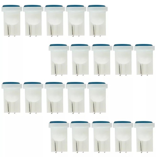 LMS 20pcs Blue T10 168 912 Wedge COB LED Bulb