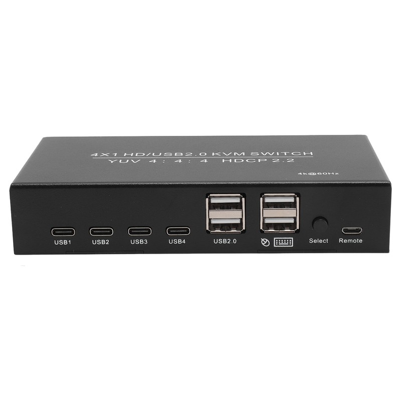 HD Multimedia Interface KVM Switcher Professional 4 Port 4K 60Hz