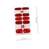 Healeved 3sets Christmas Nail Art Sticker Strips Nail Glitter Enhancement