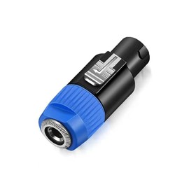 Hanprmeee Speakon to 1/4 inch 6.35mm Adapter Connector, NL4FC 4-Pole SpeakON Male to 1/4 Inch TS Female Mono Plug Twist Lock Cable Adapter for NL4FC,NLT4X, NL2FC (2 PCS) (2Pack)