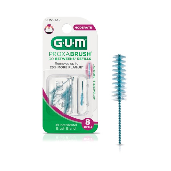 GUM Proxabrush Go-Betweens Refills - Moderate - Compatible with GUM