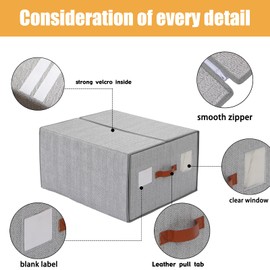 EE-RoomWorld 2 Pack Comforter Organizers, 70L large Closet Organizers with sturdy wall，21"x18"x11" Foldable bed sheet Organizers and Storage bag for quilt,Blankets,Comforter,Clothing,Pillows,Duvet