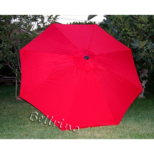 BELLRINO Replacement Umbrella Canopy for 10 ft 8 Ribs Red