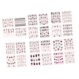 SAFIGLE 24pcs Nail Decals Imitation Pattern Stickers for DIY Manicure Art Durable Fingernail Decor for Home Professional Use for Nail Art Lovers