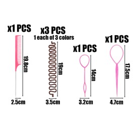 3 Fishbone Hair Braiders, 1 Comb, 2 Hair Pullers, Hair Braiding Tool Set, Women'S Hair Styling Tools, Hair Styling Accessories