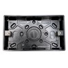 SHP ELECTRICAL® Screwless Matt Black Metal 2 Gang 13A Switched
