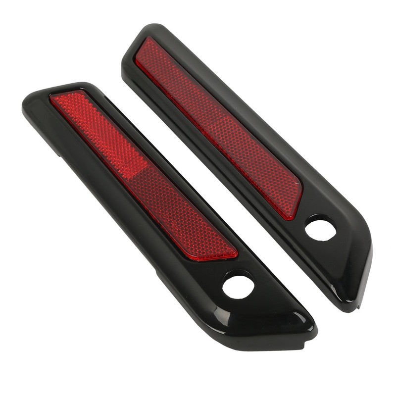 XFMT Black Saddlebag Hinge Latch Covers For Harley Touring Road