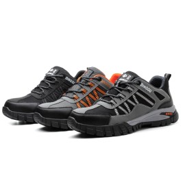 Men's Puncture-proof Steel Toe Anti-smashing, Anti-skid and Shock-absorbing Safety Shoes Men's Work ShoesColor: Grey, US Size: 7