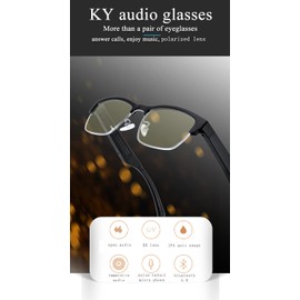 OOAVR OOAVR Bluetooth Glasses,New Wireless Bluetooth Glasses,Smart Audio Glasses,Men's/Women's Indoor and Outdoor Entertainment Smart Glasses(Silver,Clear)