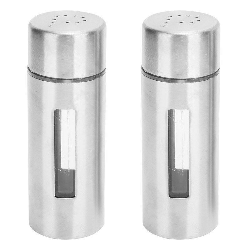 Stainless Steel Condiment Seasoning Container Pots Set with Spice Rack