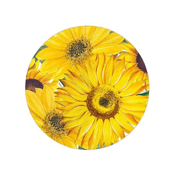 Caspari Sunflowers Paper Salad & Dessert Plates - 16 Count