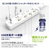 Topland GTS425-WT Power Strip Lightning Guard with Individual Switch Equipped