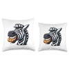 Cute Cartoon Zebra Cookie Sweet Teeth Throw Pillow