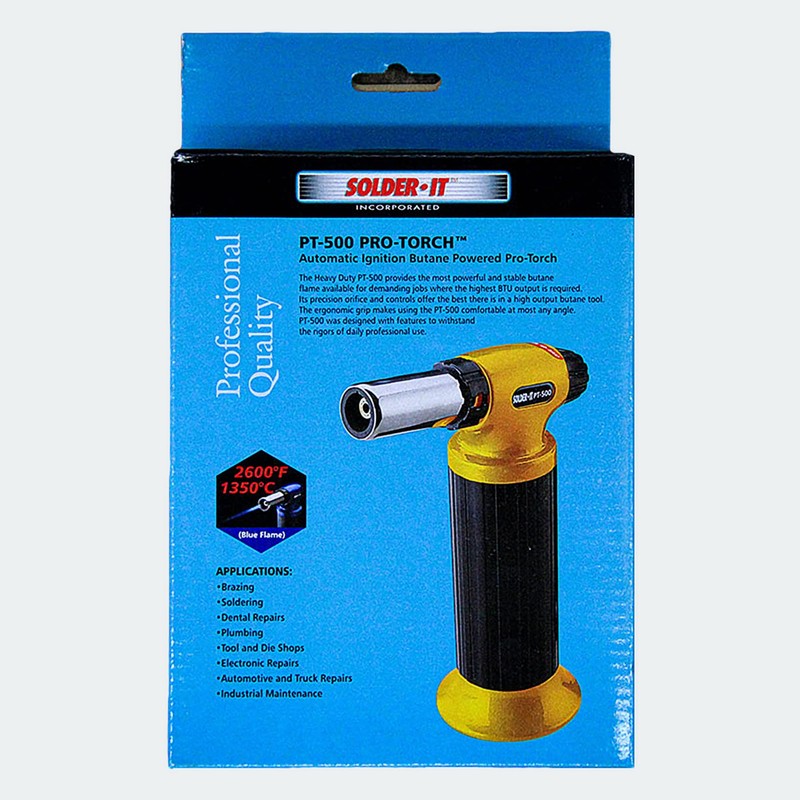 Solder-It Green Pro-Torch PT-500 | Automatic-Ignition Butane Torch Lighter |