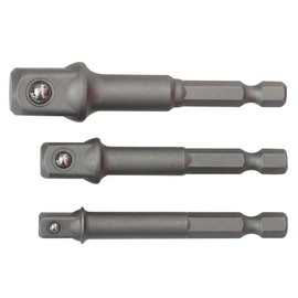 FAMEX 10680-3 Socket Adapter 3-Piece Bit Set - Socket Spanner Bit Holder - Suitable for Makita, Milwaukee, Bosch - Tool Set