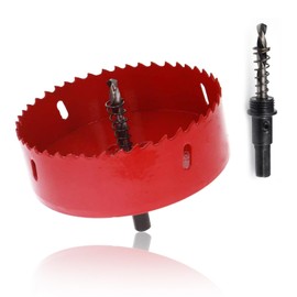 Utoolmart Bi-Metal Hole Cutter 4.3" Hole Saw 110mm Professional Stainless Steel Drill Bits Cutter 25mm Cutting Depth with Triangular Handle